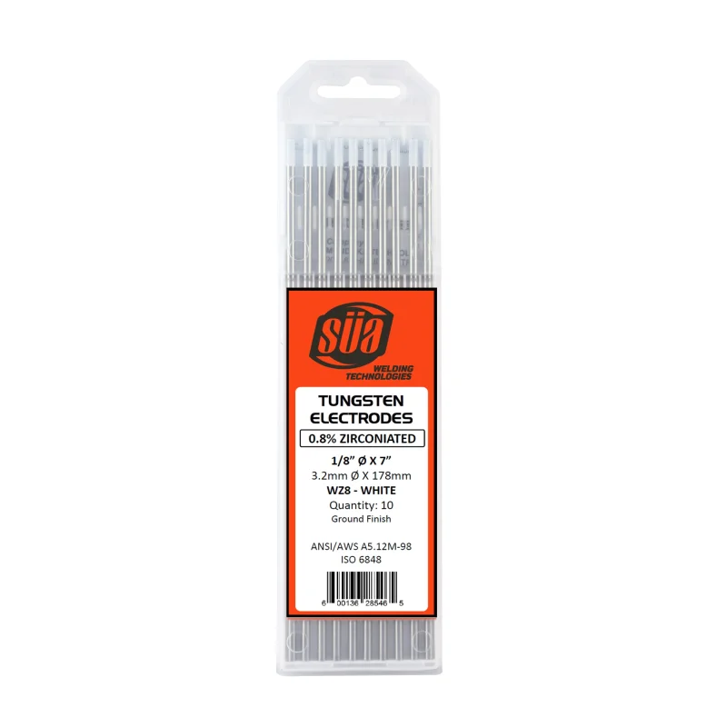 0.8% Zirconiated Tungsten Electrode – TIG Welding – (White Tip) – (10 PACK)