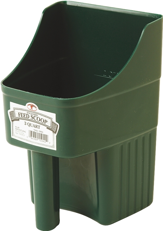 Little Giant Green 3‑Quart Polypropylene Feed Scoop – 6.25" Length