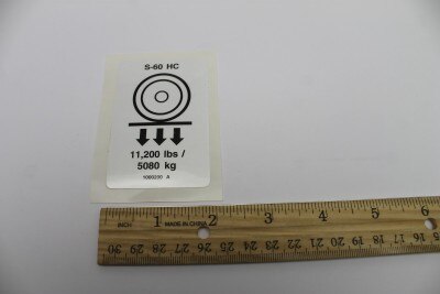 Genie Part # 1000200GT – Decal, Label, Wheel Load S60HC