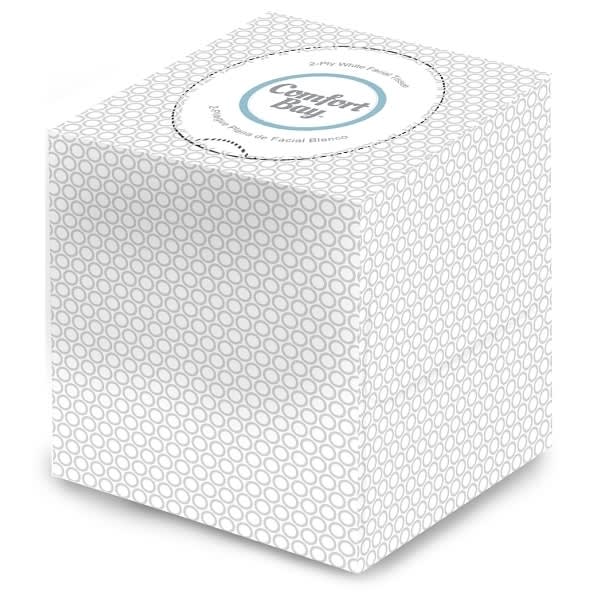 Comfort BayFacial Tissue Cube Box Case Of 36