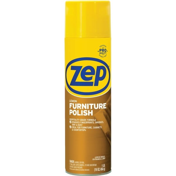 Zep 16 Oz Lemon Furniture Polish And Cleaner (4-Case)