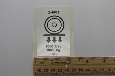 Genie Part # 114023GT – Decal, Label, Wheel Load