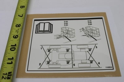 Genie Part # 114099GT – Decal, Label, Transport Diagram