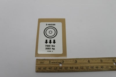 Genie Part # 114180GT – Decal, Wheel Load
