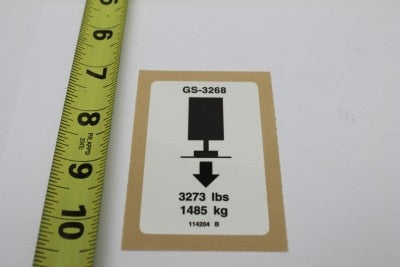 Genie Part # 114204GT – Decal, Label, Outrigger LD 3268