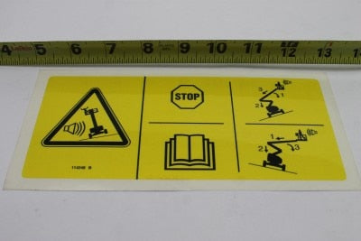 Genie Part # 114248GT – Decal, Label, Tipover, Tilt Al Sy