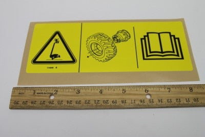 Genie Part # 114249GT – Decal, Label, Tipover, Tires, Symb