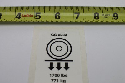 Genie Part # 114362GT – Decal, Label-Wheel Load