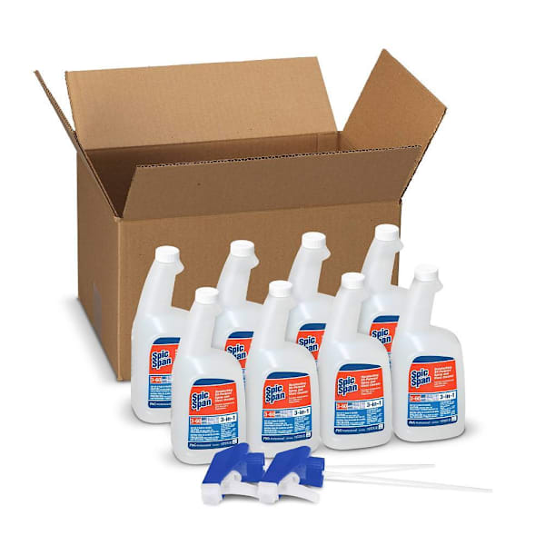 P&G PRO Spic And Span Disinfecting All-Purpose Spray & Glass Cleaner, 32 Oz, Case Of 8