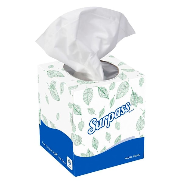 Surpass 2-Ply Facial Tissue Cube, Case Of 36