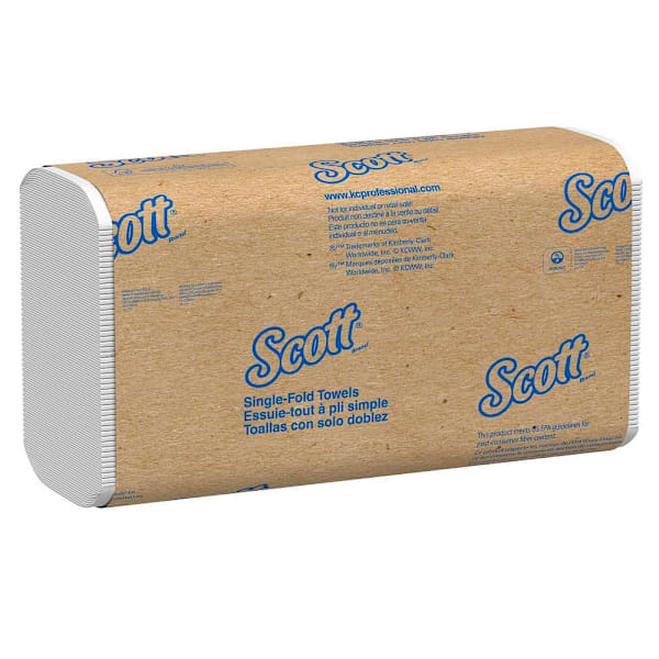 Scott Essential Single-Fold Paper Towels, Case Of 16
