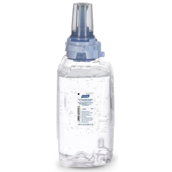 Purell Advanced Hand Sanitizer Green Certified Gel, Fragrance Free, 1200 Ml Refill For Adx-12 Dispenser Case Of 3