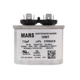 MARS 12007 Oval Run Capacitor 7.5 MFD 370V