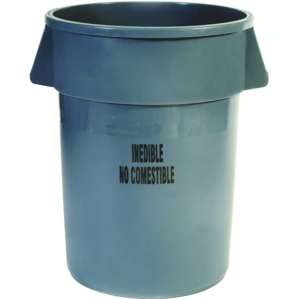 Rubbermaid Commercial BRUTE 44 Gallon Gray Food Processing Trash Can (4-Pack)