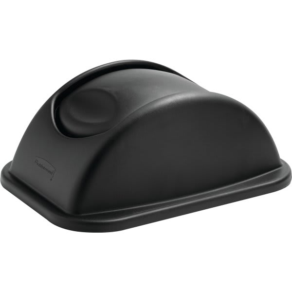 Rubbermaid Commercial 7 Gal Black Rectangular Swing Top Lid (6-Pack)