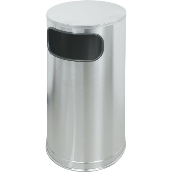 Rubbermaid Commercial 12 Gallon Flat Top Stainless Steel Indoor Trash Can (Silver)