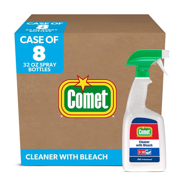 Comet Bathroom Cleaner With Bleach, 32 Oz, Pack Of 8