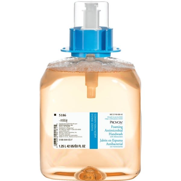Provon 1250 Ml Foaming Antimicrobial Handwash With Moisturizers, Light Fruit Fragrance Case Of 4