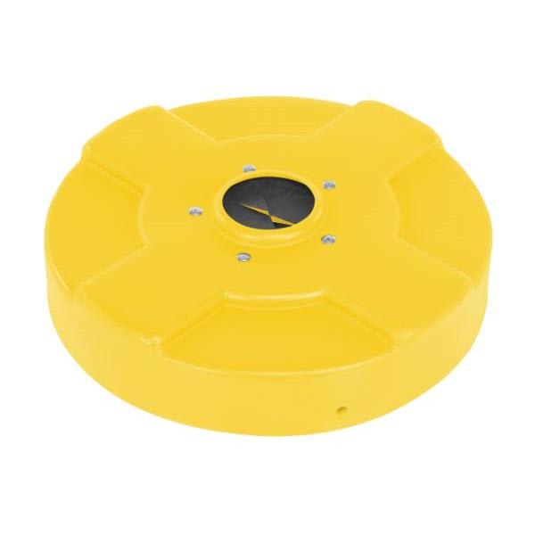 Vestil Drum Recycle Lid Flap 30 Gallon Yellow