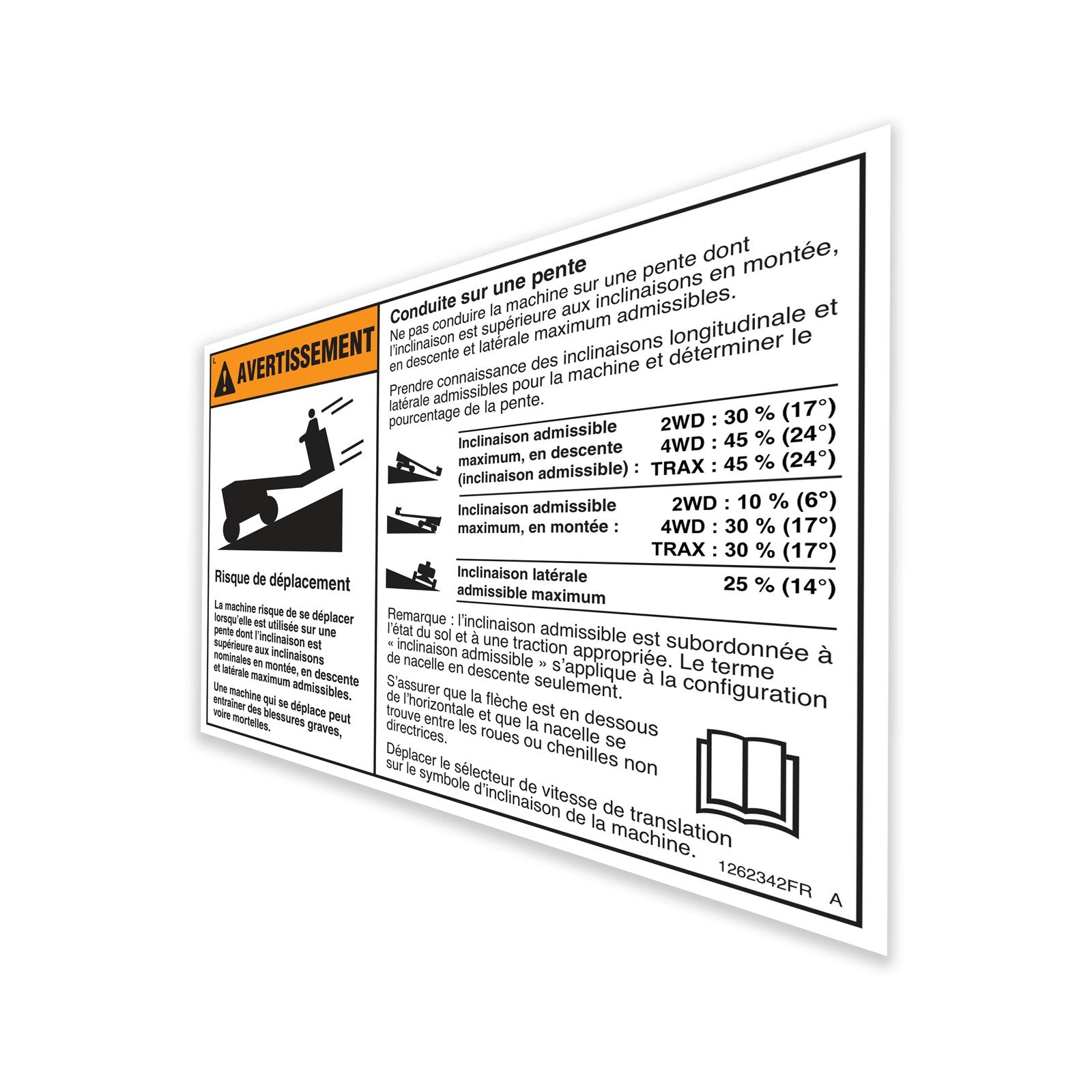 Genie Part # 1262342FRGT – Decal, Word, Slope Rating, S60