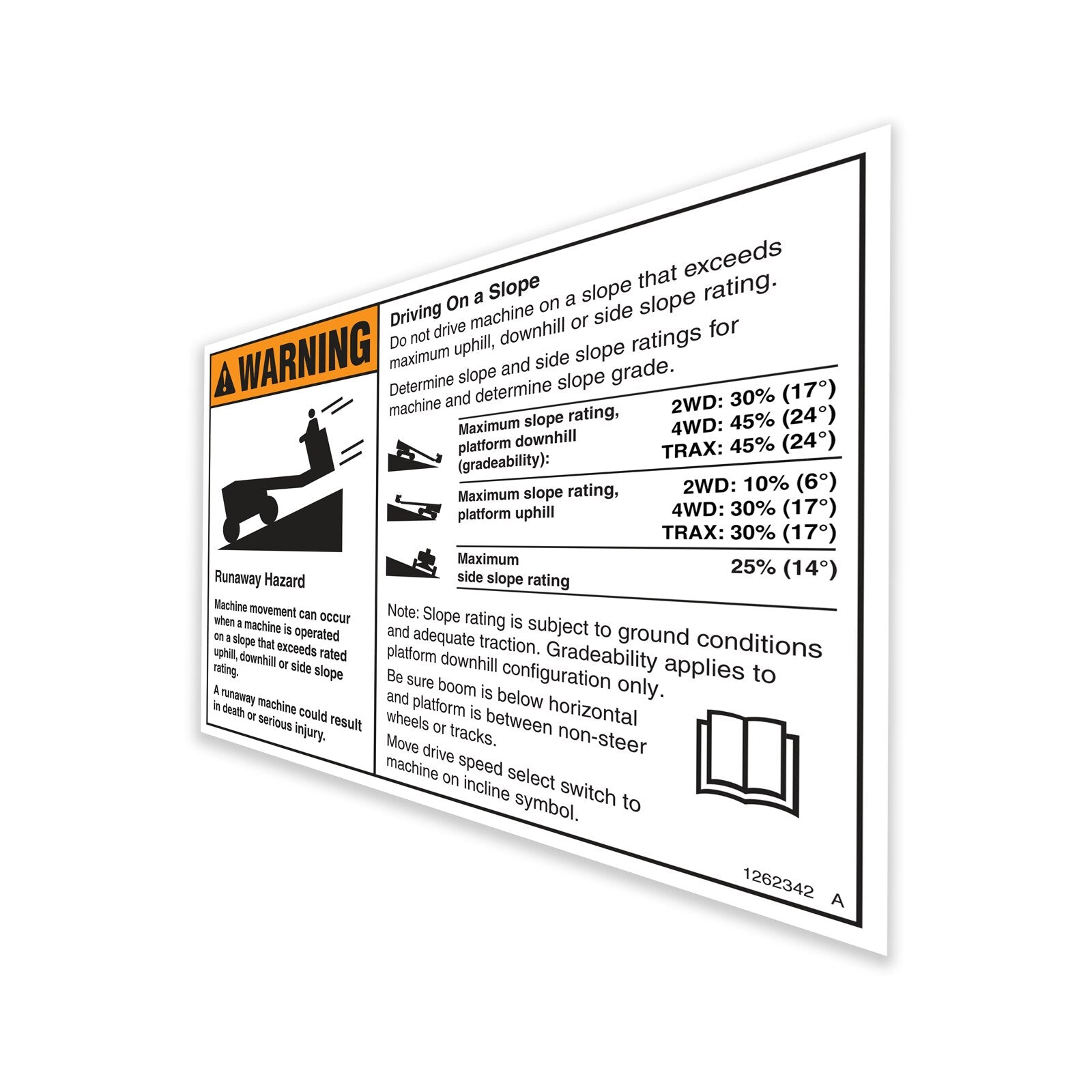 Genie Part # 1262342GT – Decal, Word, Slope Rating, S60