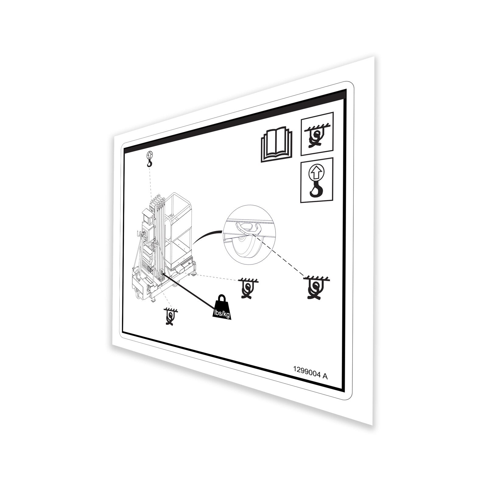 Genie Part # 1299004GT – Decal, Label-Transport Digram, IWP