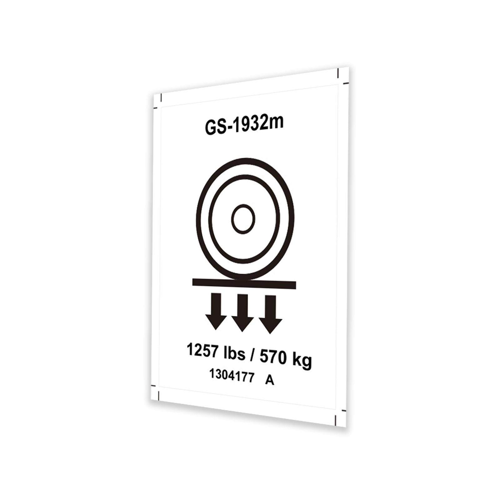 Genie Part # 1304177GT – Decal, Lable, Wheel Load