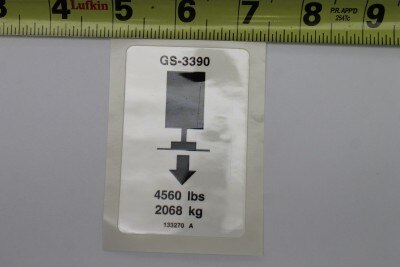 Genie Part # 133270GT – Decal, Label, Outrigger LD 3390