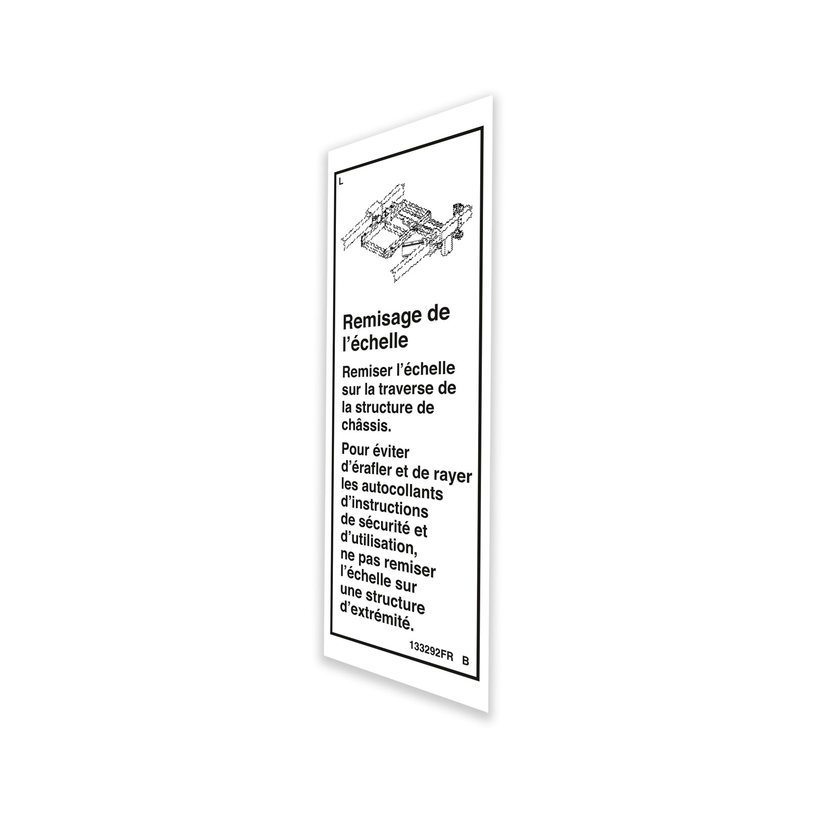 Genie Part # 133292FRGT – Decal, Label, Ladder Storage