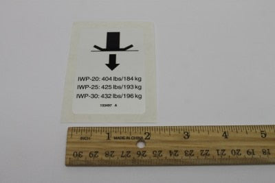 Genie Part # 133497GT – Footpad Load Decal