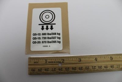 Genie Part # 133505GT – Decal, Label, Wheel Load
