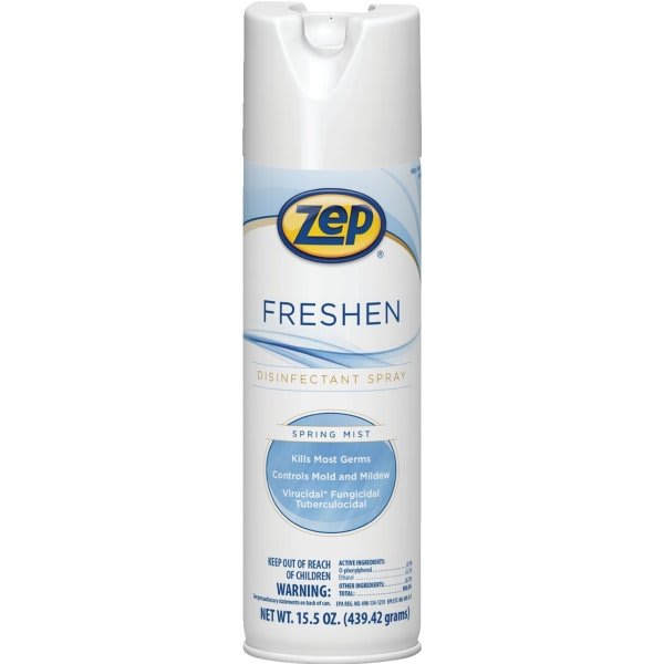 Zep 15.5 Oz Spring Mist Freshen Disinfectant Spray (12-Case)