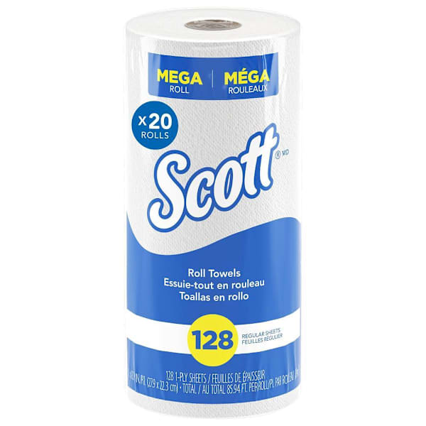 Scott Kitchen Standard Paper Towels With Absorbency Pockets, 20 Rolls Case Of 20