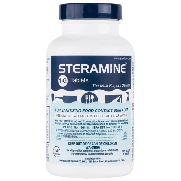 Steramine Multi-Purpose Concentrate Sanitizer Tablet (900-Case)