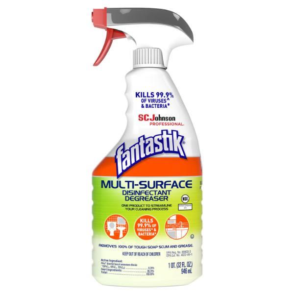 Fantastik 32 Oz Multi-Surface Disinfectant Degreaser, Herbal, Case Of 8