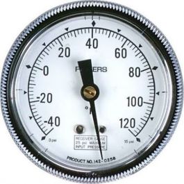 Siemens Building Technology 142-0316 Pneumatic Receiver Gauge 1-1/2" 0°F-100°F 1/8" NPT