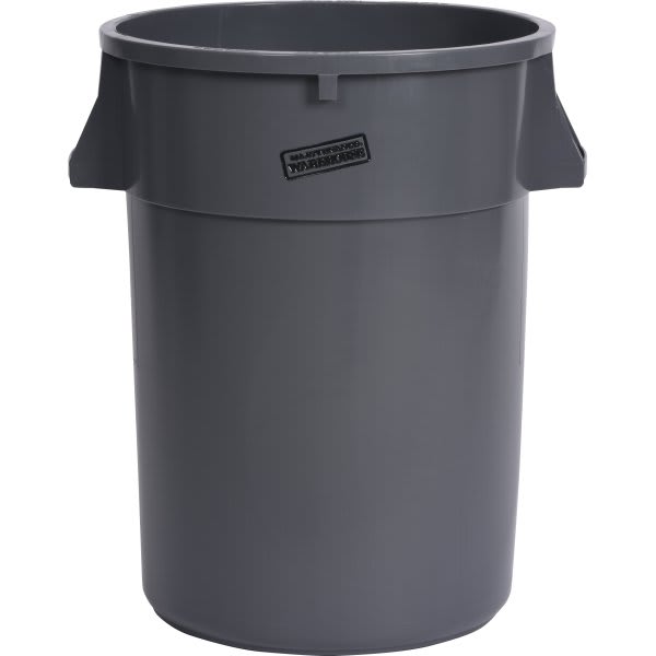 Maintenance Warehouse 44 Gallon Round Waste Receptacle W/ Handle Gray
