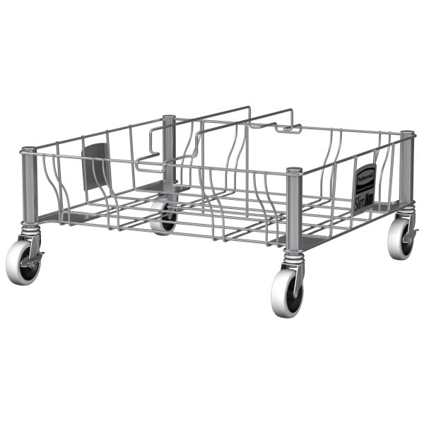 Rubbermaid Commercial Slim Jim 200 Lb Stainless Steel Double Dolly