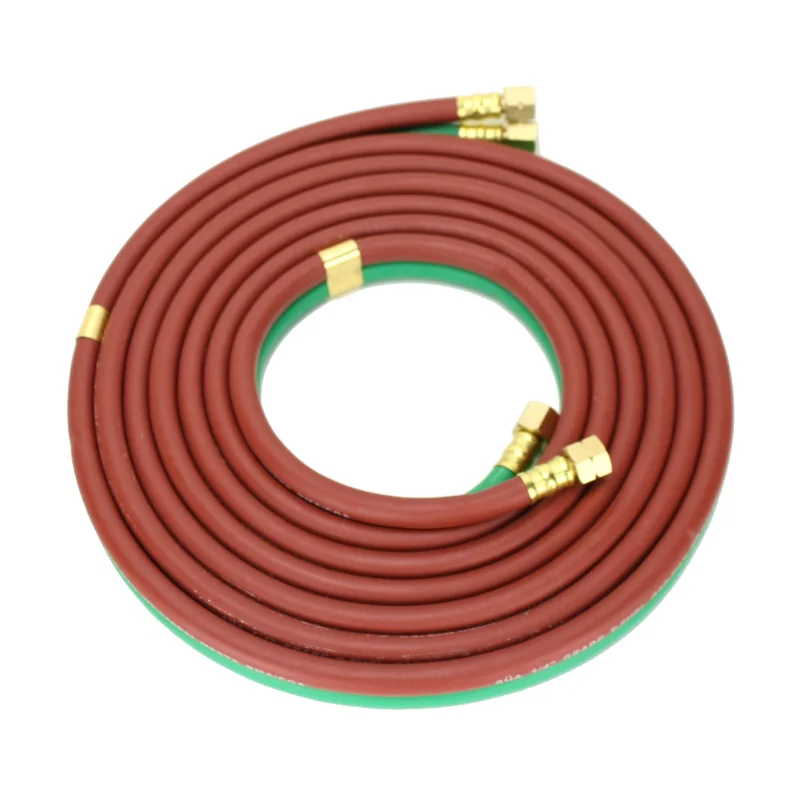 15 FEET Grade T 1/4″ OxyFuel Welding & Cutting Twin Hose with BB Fittings