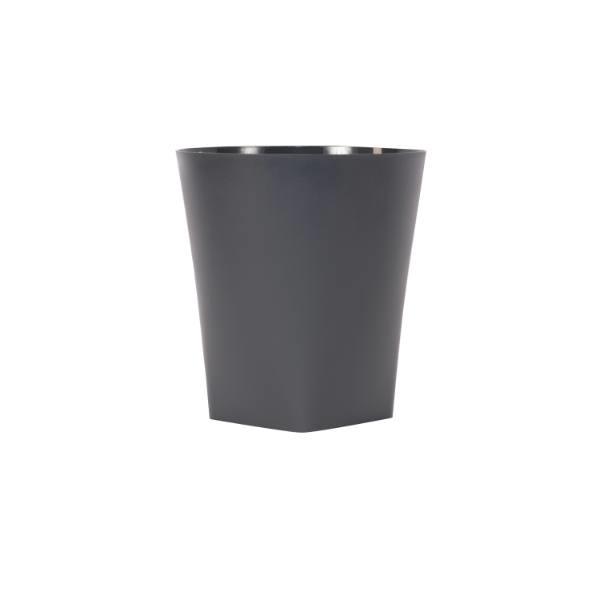 Hapco Certified Green Eco Contour 8 Quart Wastebasket, Graphite, Case Of 12