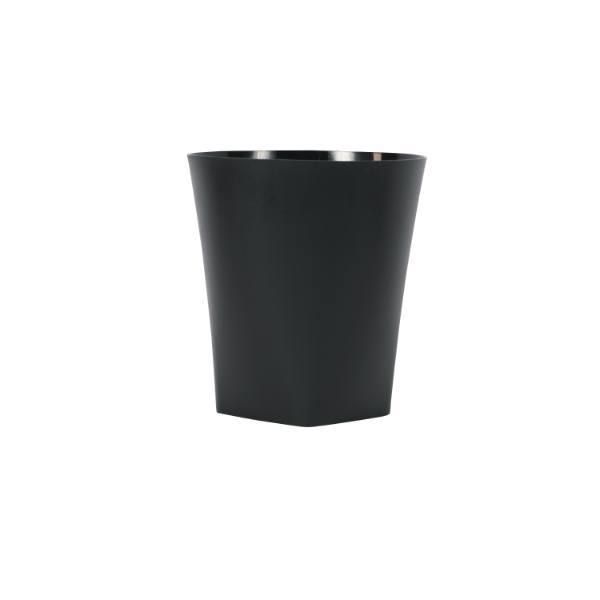 Hapco Certified Green Eco Contour 8 Quart Wastebasket, Black, Case Of 12