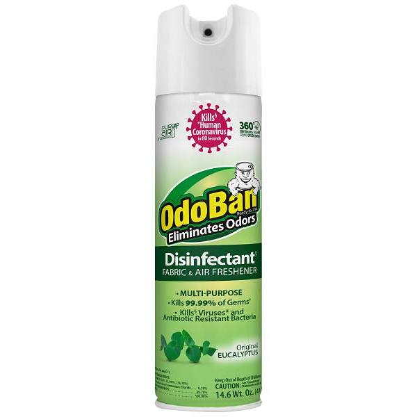 Odoban 14.6 Oz Disinfectant Fabric And Air Refresher Spray, Eucalyptus Case Of 6