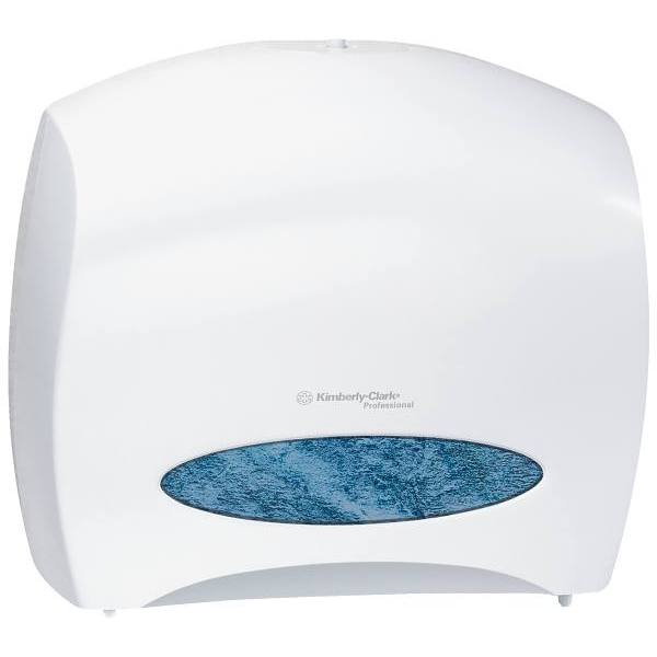 Kimberly-Clark Professional 09508 Jumbo Roll Toilet Paper Dispenser, With Stub Roll White