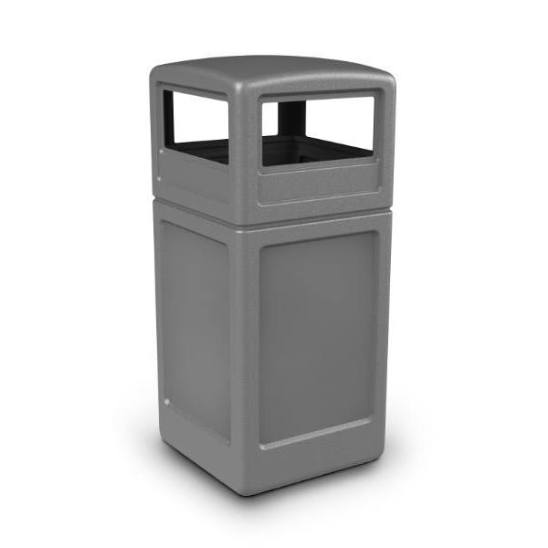 Commercial Zone Products Polytec 42 Gallon Square Dome Lid, Gray