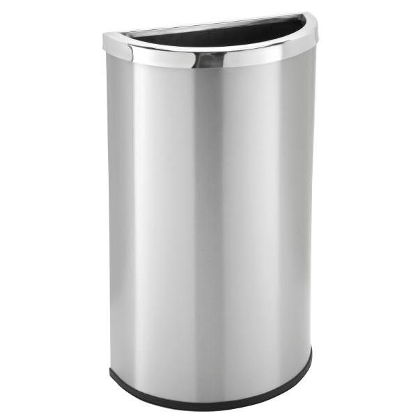 Commercial Zone Products 15 Gallon Half Moon Waste Receptacle Stainless Steel