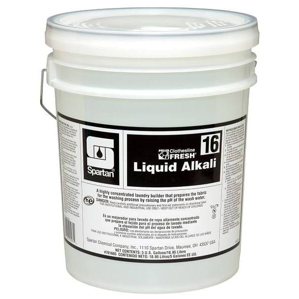 Spartan Clothesline Fresh, Liquid Alkali 16, Mild Scent, 5 Gal