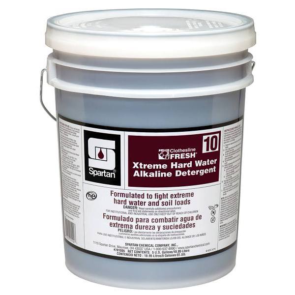 Spartan Clothesline Fresh, Xtreme Detergent 10, Pleasant Scent, 5 Gal