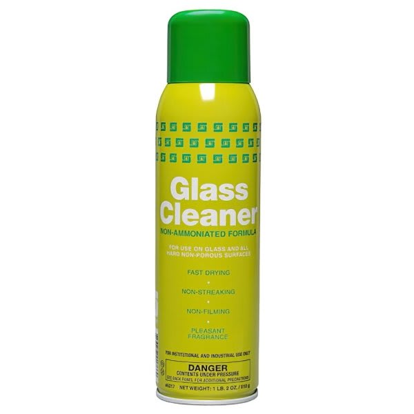 Spartan Glass Cleaner, Aerosol, Spring Fresh Scent, 18 Ounce