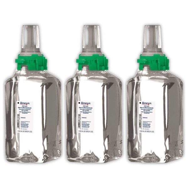 Renown Efm 1250 mL Clear And Mild Fragrance-Free Foam Hand Soap Refill, For Renown Efm Dispensers, Case Of 3