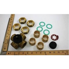 Danfoss 193B-1539 1-1/4" 4-Way Mixing & Diverting Valve Fsolder DZR 13.9Cv